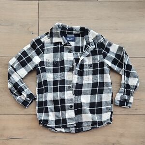 The Children's Place Black and White Button Down Shirt